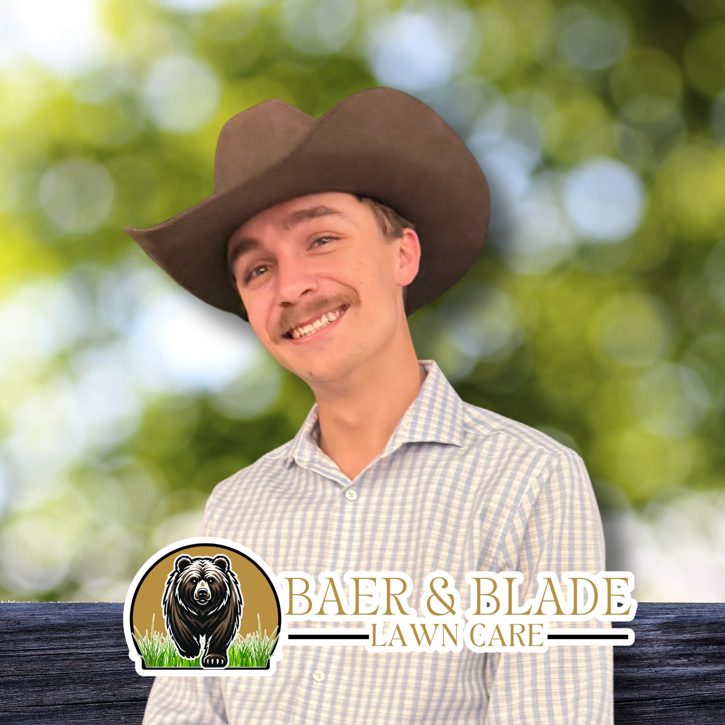 Baer and Blade Lawn Care company Owner, Josh Baerwalde's headshot.